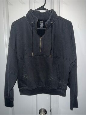 AVIA Black Quarter-Zip Pullover Sweater